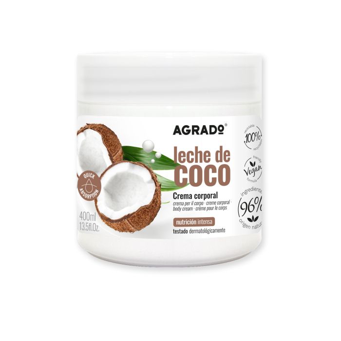 Crème Corporelle Lait de Coco 400ml - Agrado - 1