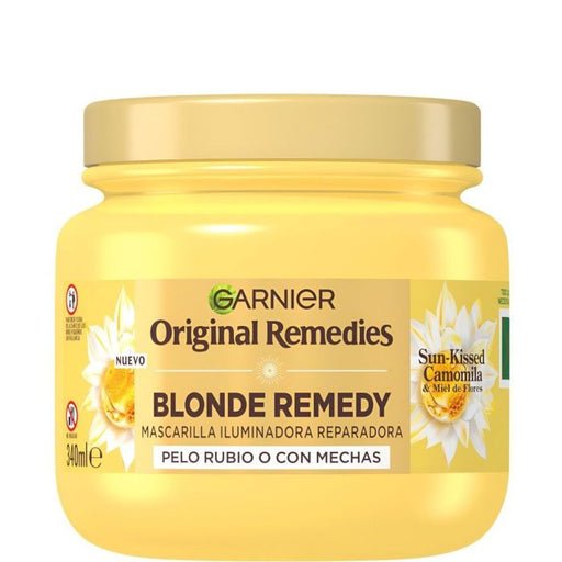 Masque réparateur illuminateur Original Remedies Sun-kissed Camomille Cheveux Blond 340 ml - Garnier - 1