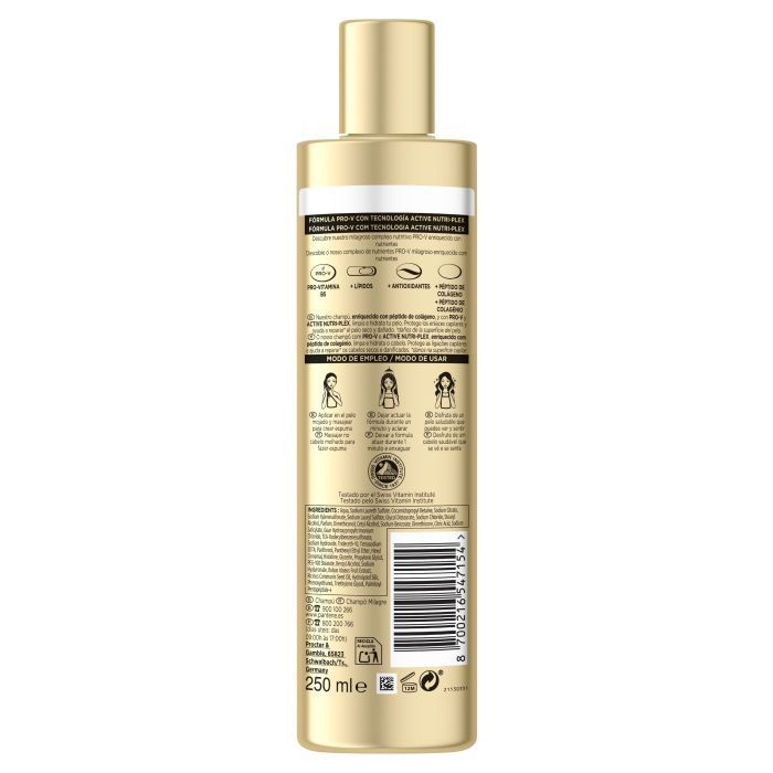 Shampooing Miracle Active Nutri-plex Pro-V Répare et Protège 250ml - Pantene - 5