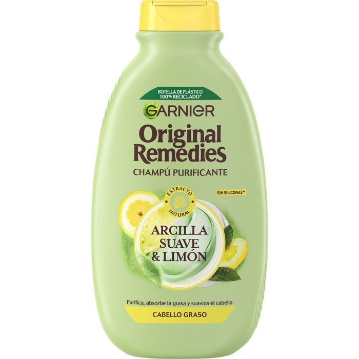 Shampooing à l'Argile et au Citron pour Cheveux Gras - Original Remedies 400ml - Garnier - 1