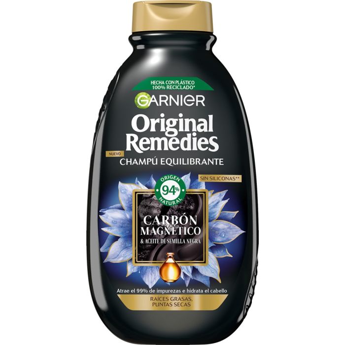 Shampooing Équilibrant au Charbon Magnétique - Garnier : 400 ml - 1
