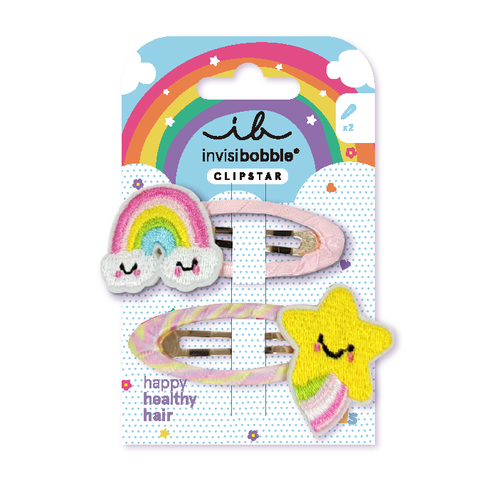 Invisibobble - Clip a Scatto Kids Happy Sky - Happy Sky - Pack de 2 unidades - Invisibobble - 1