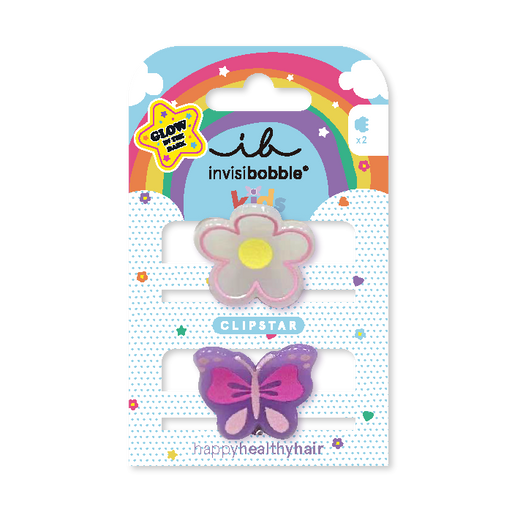 Invisibobble - Clipstar Glow Kids Happy Flower - Pack de 3 unidades - Invisibobble - 1