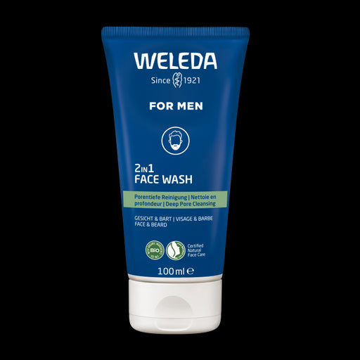 Homme Gel Nettoyant 2en1 Visage - Barbe 100 ml - Weleda - 1