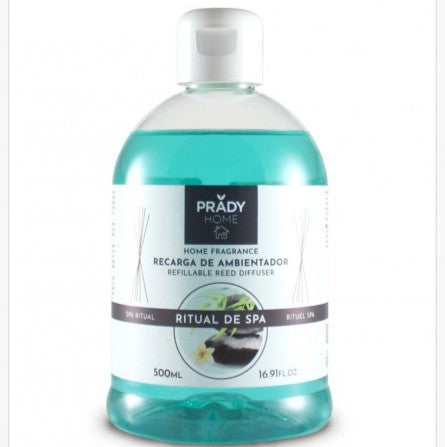 Recharge Mikado - Prady - 500 ml | Assainisseur d'Air au Format Économique pour Diffuseurs avec Bâtonnets - Prady : Ritual de Spa - 1