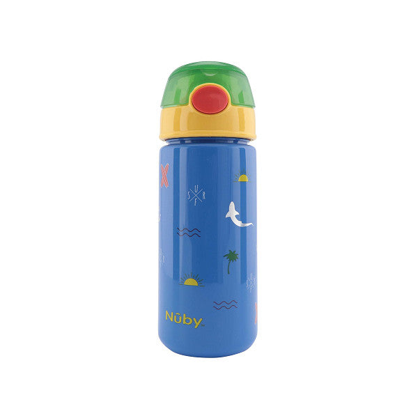 Gobelet avec bouton poussoir et paille Surf - Nuby - 1