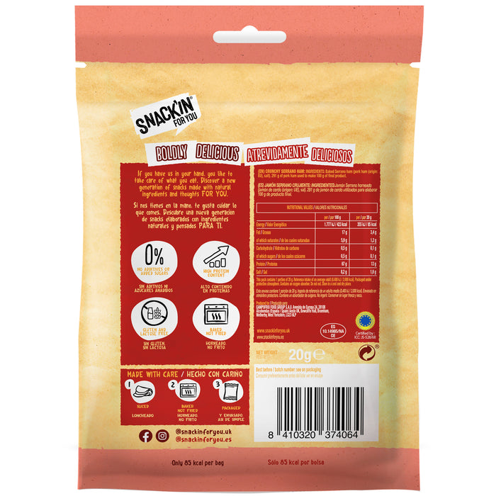 Snack Croustillant Meat Chips - Jambon Serrano - Snackin For You - 2