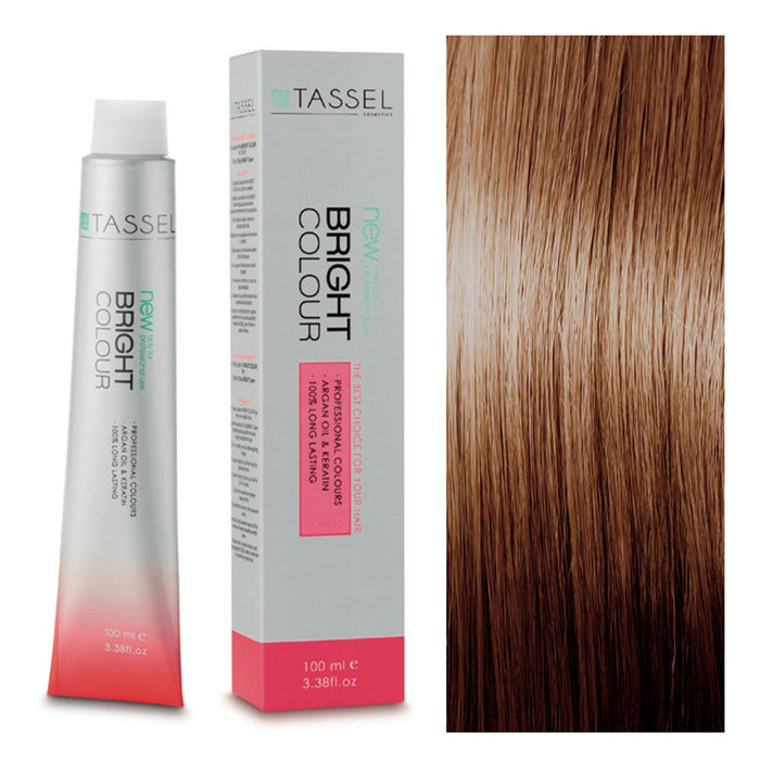 5 Châtain clair - Teinture à l&#39;huile d&#39;argan et à la kératine 100 ml - Tassel : 7 Rubio Medio - 1