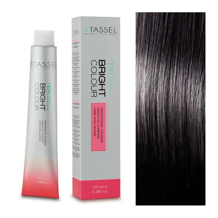 5 Châtain clair - Teinture à l&#39;huile d&#39;argan et à la kératine 100 ml - Tassel : 2 Moreno - 1