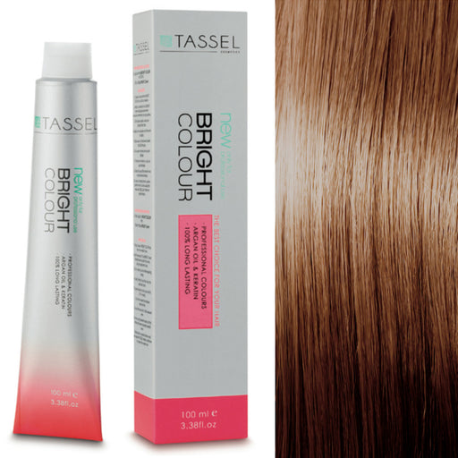 5 Châtain clair - Teinture à l'huile d'argan et à la kératine 100 ml - Tassel - 1