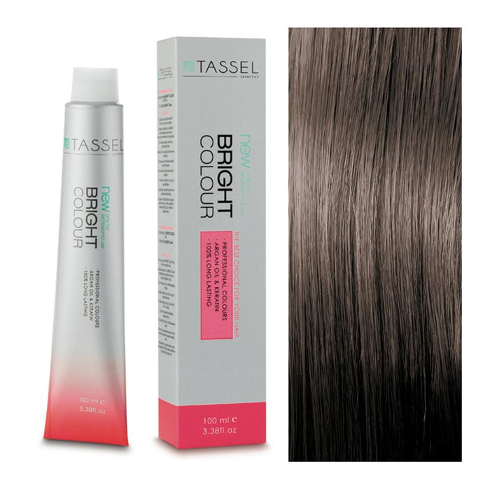 5 Châtain clair - Teinture à l&#39;huile d&#39;argan et à la kératine 100 ml - Tassel : 6.1 Rubio Oscuro Ceniza - 1