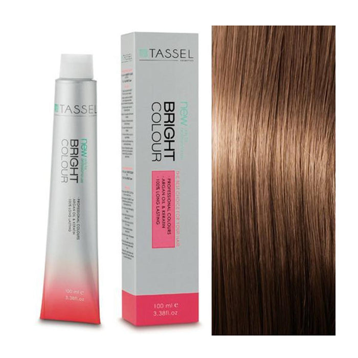 5 Châtain clair - Teinture à l&#39;huile d&#39;argan et à la kératine 100 ml - Tassel : 7.3 Rubio medio dorado - 1