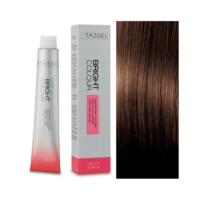 5 Châtain clair - Teinture à l&#39;huile d&#39;argan et à la kératine 100 ml - Tassel : 5.3 Castaño claro dorado - 1