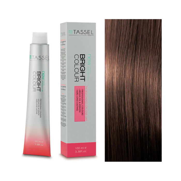 5 Châtain clair - Teinture à l&#39;huile d&#39;argan et à la kératine 100 ml - Tassel : 6.73 Marrón Avellana - 1