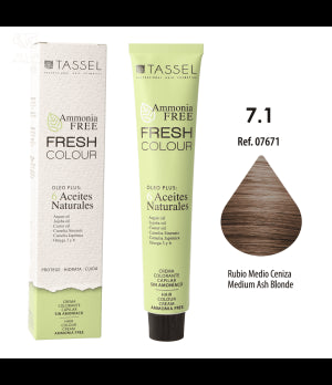 Colorant Fresh Colour sans Ammoniac 100ml - Tassel : 7.1 Rubio Medio Ceniza - 1