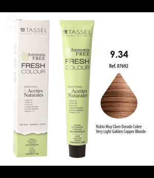 Colorant Fresh Colour sans Ammoniac 100ml - Tassel : 9.34 Rubio muy claro dorado cobre - 1