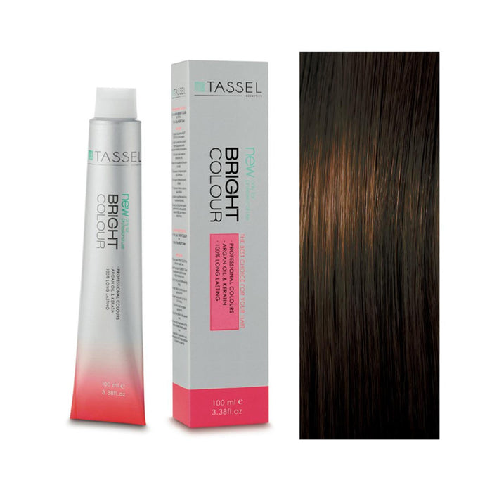 5 Châtain clair - Teinture à l&#39;huile d&#39;argan et à la kératine 100 ml - Tassel : 6.7 Rubio oscuro marrón - 1