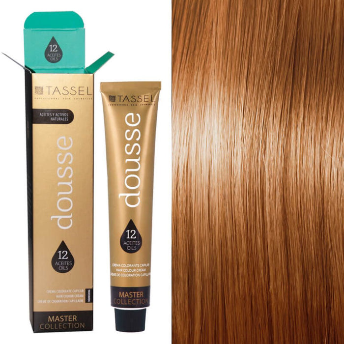 Colorant Tassel Dousse Master Collection - 100 ml | 11 nuances de base avec 12 huiles essentielles - Tassel : 6.34 - RUBIO OSCURO DORADO COBRIZO - 1