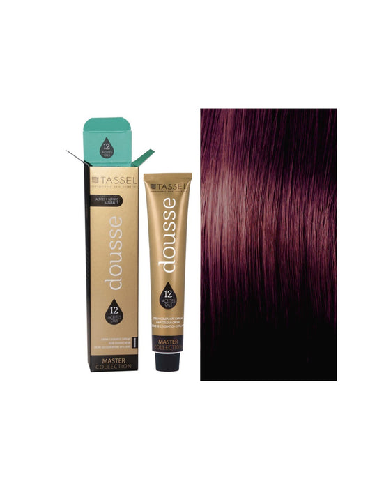 Colorant Tassel Dousse Master Collection - 100 ml | 11 nuances de base avec 12 huiles essentielles - Tassel : 6.56 - RUBIO OSCURO ROJO VIOLETA - 1