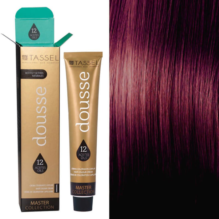Colorant Tassel Dousse Master Collection - 100 ml | 11 nuances de base avec 12 huiles essentielles - Tassel : 7.56 - RUBIO MEDIO ROJO VIOLETA - 1