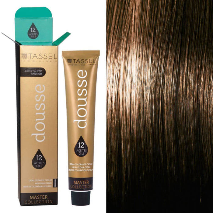 Colorant Tassel Dousse Master Collection - 100 ml | 11 nuances de base avec 12 huiles essentielles - Tassel : 7.83 - RUBIO MEDIO MARRON DORADO - 1