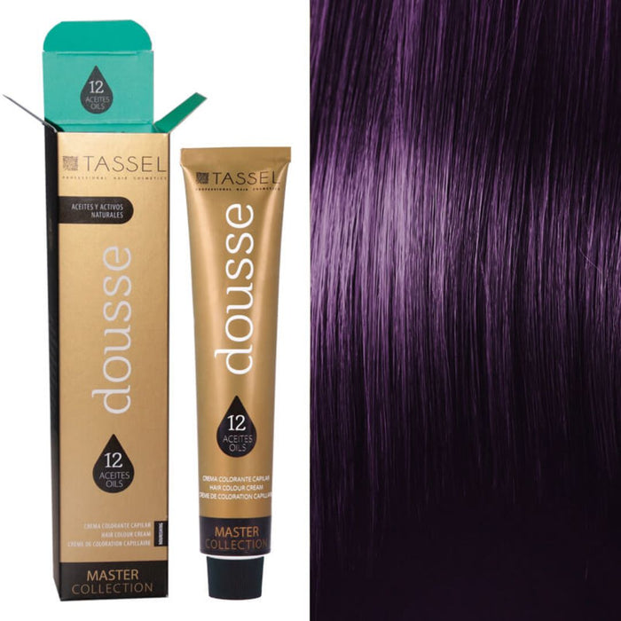 Colorant Tassel Dousse Master Collection - 100 ml | 11 nuances de base avec 12 huiles essentielles - Tassel : 6V - RUBIO OSCURO VIOLETA - 1