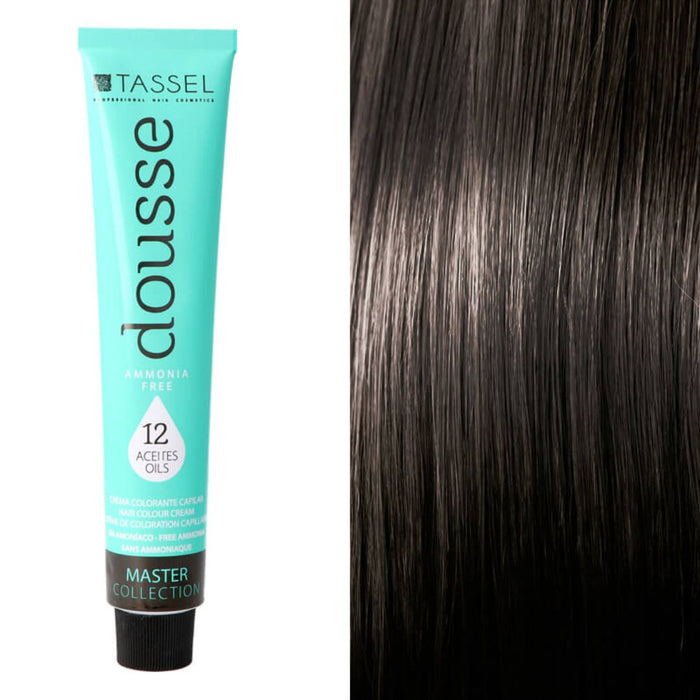Colorant Tassel Dousse Master Collection - 100 ml | 11 nuances de base avec 12 huiles essentielles - Tassel : 4 - Castaño medio - 1