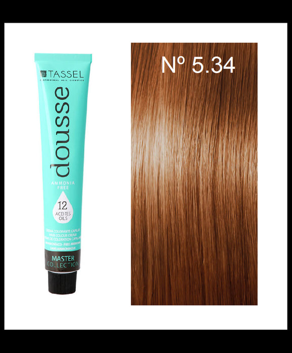 Colorant Tassel Dousse Master Collection - 100 ml | 11 nuances de base avec 12 huiles essentielles - Tassel : 5.34 - CAST.CLARO DOR.COBRIZO - 1