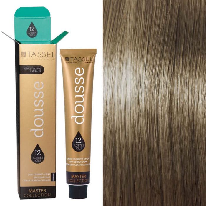 Colorant Tassel Dousse Master Collection - 100 ml | 11 nuances de base avec 12 huiles essentielles - Tassel : 9.81 - RUBIO EXTRA CLARO MARRON CENIZA - 1