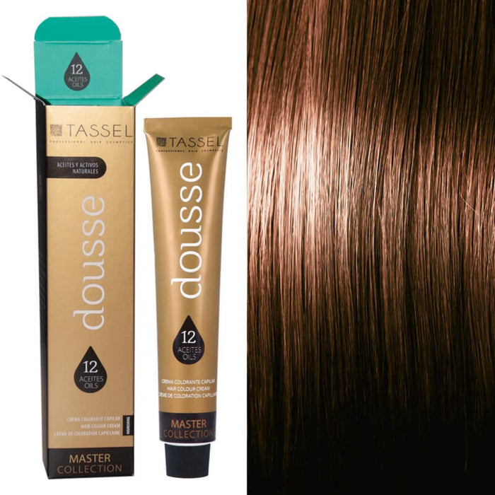 Colorant Tassel Dousse Master Collection - 100 ml | 11 nuances de base avec 12 huiles essentielles - Tassel : 7.84 - RUBIO MEDIO MARRON COBRE - 1