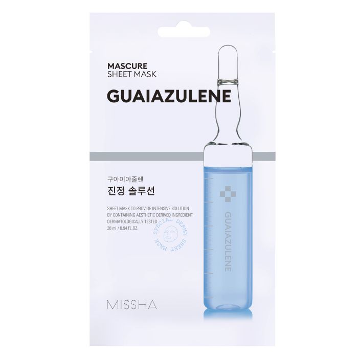 Masque facial apaisant et régénérant - Guaiazulène - Missha - 1
