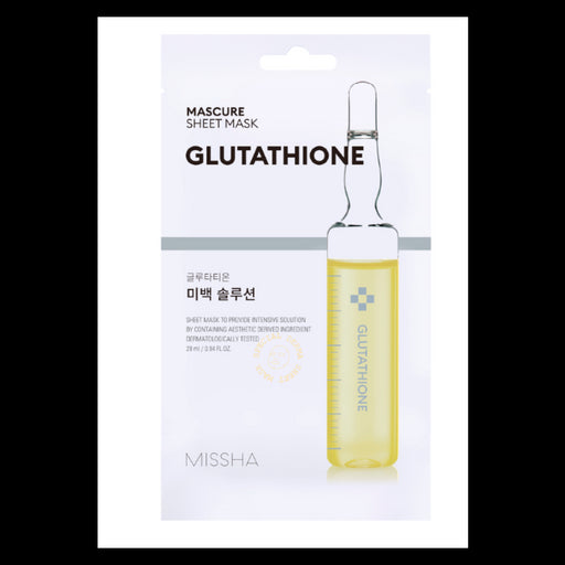 Masque facial illuminateur Whitening Solution - Glutathione - Missha - 1