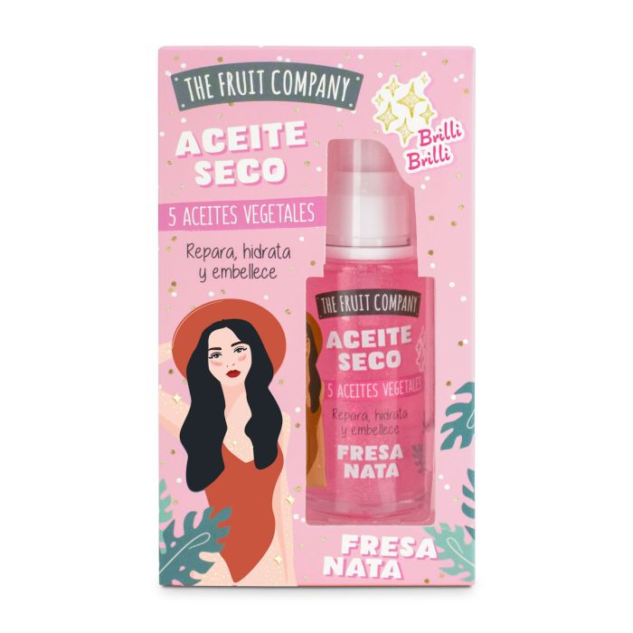 Huile Sèche - Huile Sec Glitter 40ml - The Fruit Company : Fresa y Nata - 1