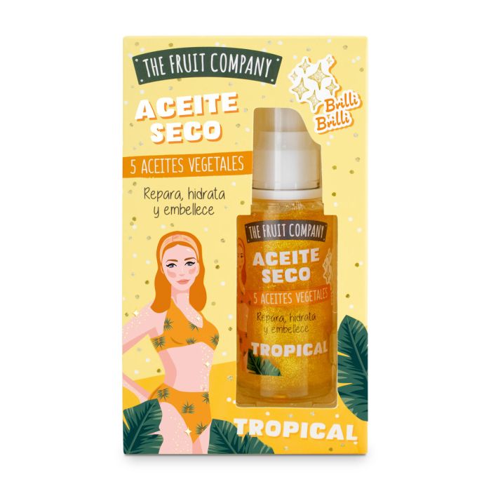 Huile Sèche - Huile Sec Glitter 40ml - The Fruit Company : Tropical - 1