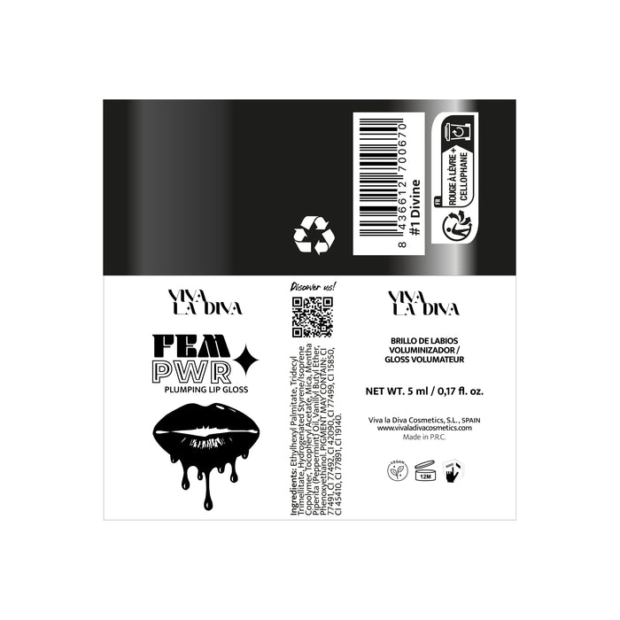 Vive la Diva Fem-power Plumping Lip Gloss - Viva la Diva : Divine - 1