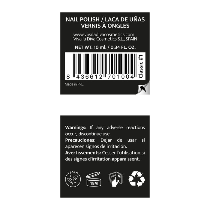 Viva la Diva Hot Trends Vernis à Ongles French Manicure Classique - Viva la Diva : Blanco - 1
