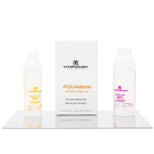 Aqua Derm Crème et Sérums Fluides. Crème 50ml + Sérum 30 ml - Utsukusy - 1