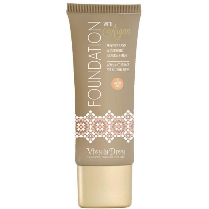 Base de maquillage à l'argan - Fond de teint - Viva la Diva : 03 Warm Sand - 1