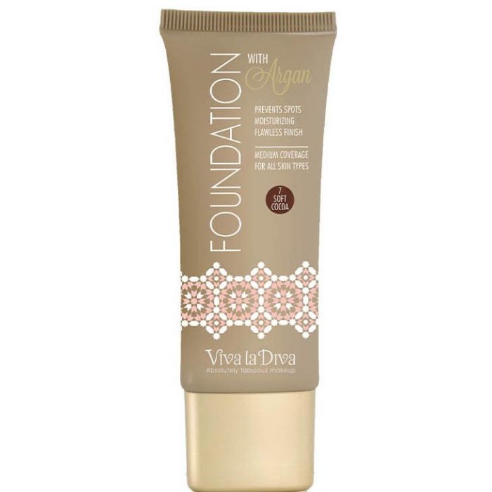 Base de maquillage à l'argan - Fond de teint - Viva la Diva : 07 Soft Cocoa - 1