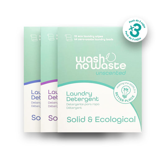 Détergent en bandes biodégradables - Pack de 3 - Lavande, Brise Océanique et Sans parfum - Wash No Waste - 1