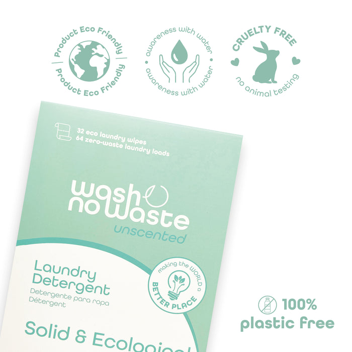 Détergent en bandes biodégradables - Pack de 3 - Lavande, Brise Océanique et Sans parfum - Wash No Waste - 4
