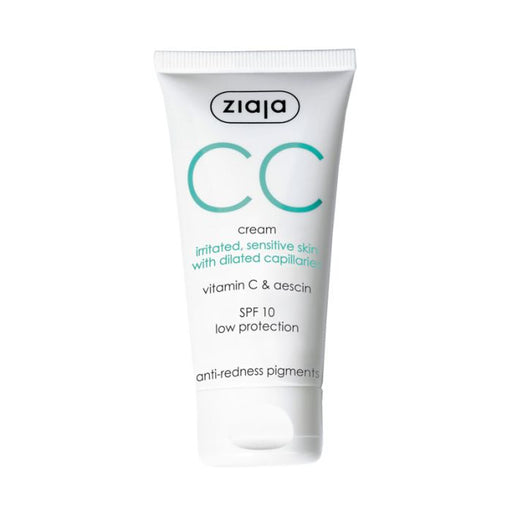 Cc Crème Correctrice Peaux Irritées et Sensibles Spf 10 - Anti-rougeurs 50 ml - Ziaja - 1