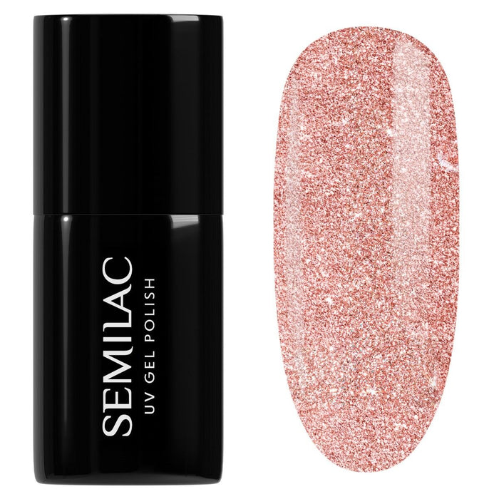 Vernis à ongles semi-permanent 7 ml - Semilac : 094 - Pink Gold - 1
