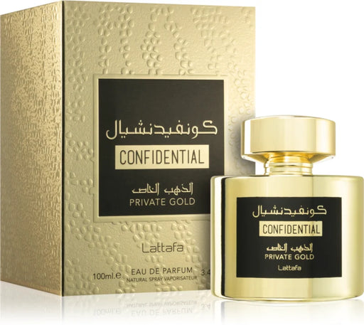 Eau de Parfum Unisex Confidential Gold Private 100 ml - Lattafa - 1