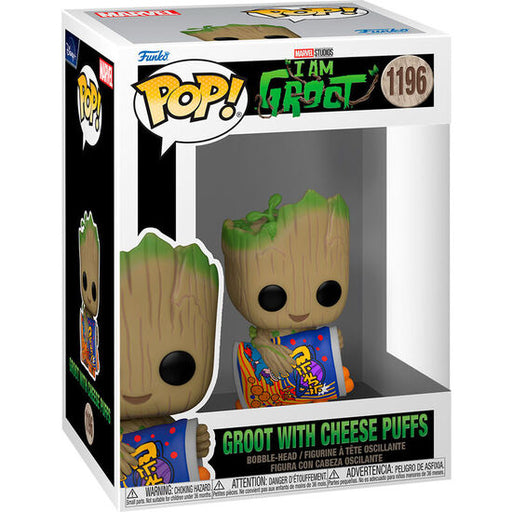 Figurine Pop Marvel I Am Groot - Groot avec des Cheetos - Funko - 1